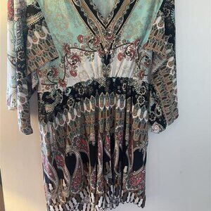 NEW YORK COMPANY, STRETCHY, V-NECK, DOLMAN SLEEVE, ROMPER